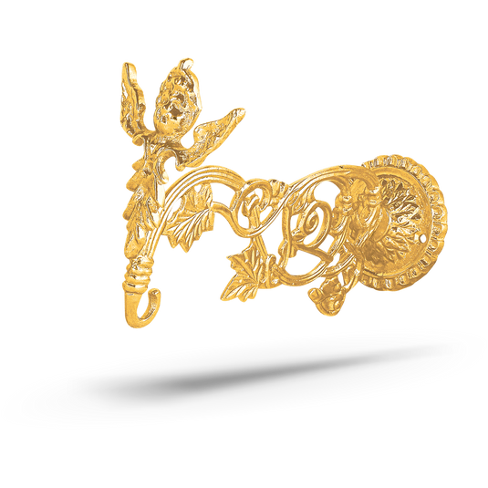 Mesingani pozlaćen držač za kandilo