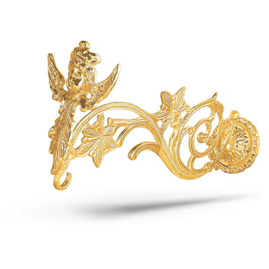 Mesingani pozlaćen držač za kandilo