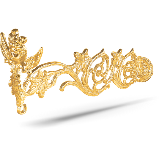 Mesingani pozlaćen držač za kandilo