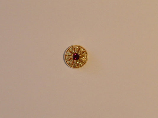 72584-GOLD METALLIC RUBY STONE