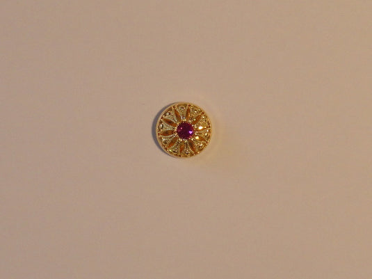 72584- GOLD METALLIC PURPLE STONE