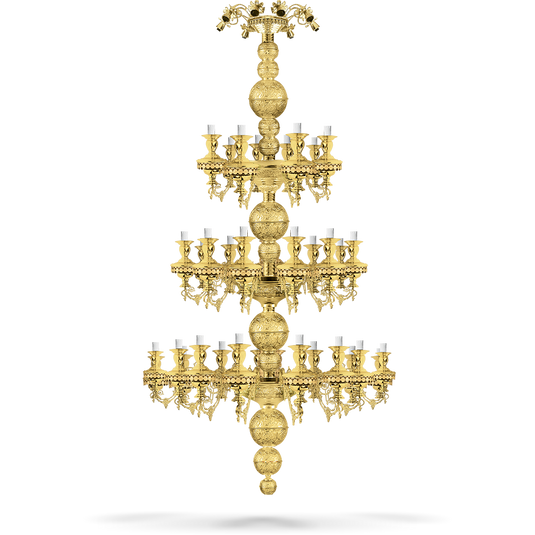 polijelej-lusteri mesingan