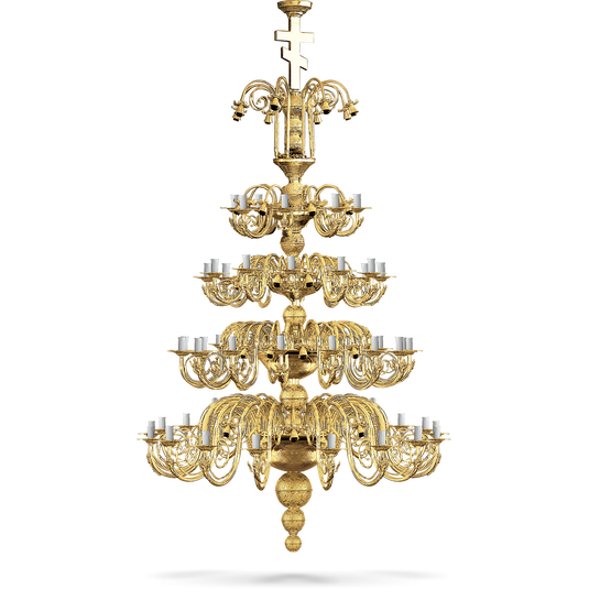 polijelej-lusteri mesingan