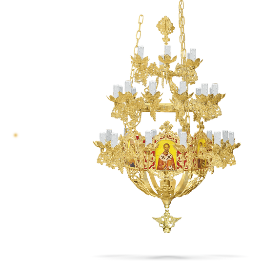 polijelej-lusteri mesingan