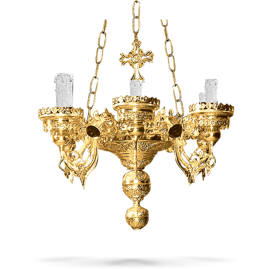 polijelej-lusteri mesingan