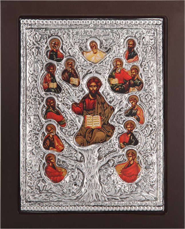 Učitaj sliku u galeriju, Ikone oblozene srebrom - crna, posrebrenje
