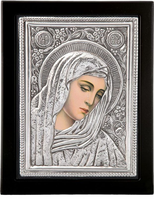 Učitaj sliku u galeriju, Ikone oblozene srebrom - crna, posrebrenje
