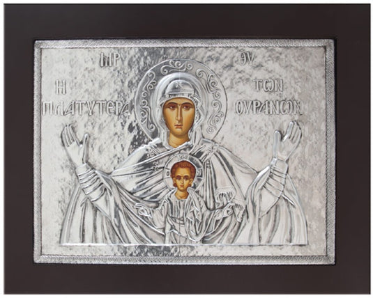 Ikone oblozene srebrom - crna, posrebrenje